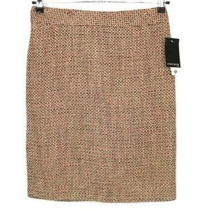 Jones Wear Pencil Skirt Tan Brown Coral Textured Tweed Wool 4P 4‎ Petite